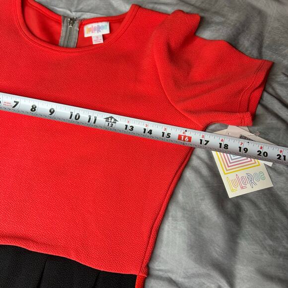 NEW Lularoe Dress Women Sm Runs Large Orange/Black Midi Halloween Whimsigoth - Picture 6 of 6